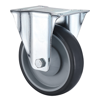 Fixed Castors 100mm Load 100kg Thermoplastic Rubber wheels
