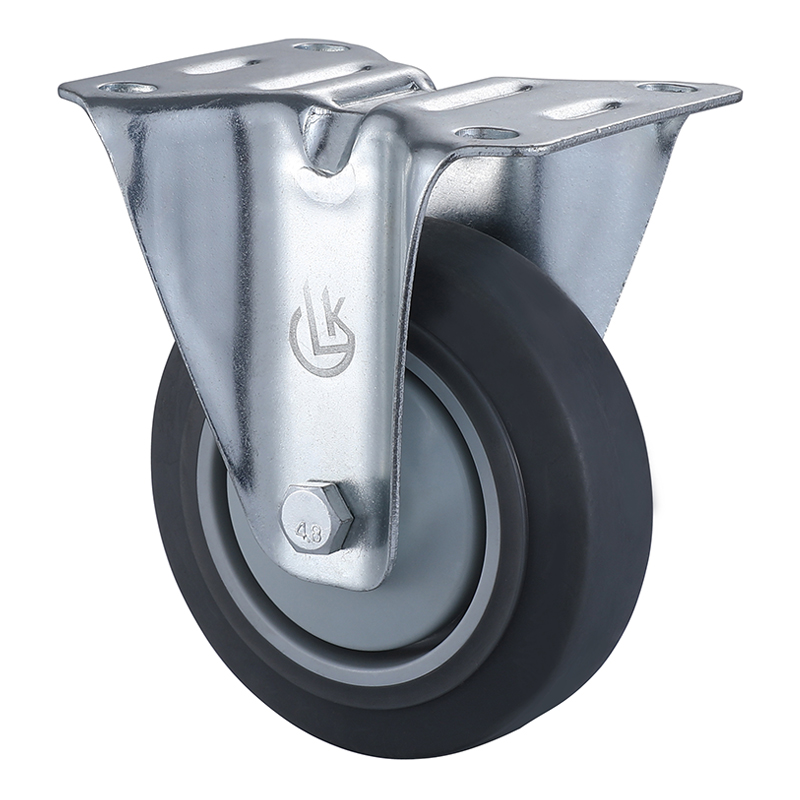 Fixed Castors 100mm Load 120kg Thermoplastic Rubber wheels