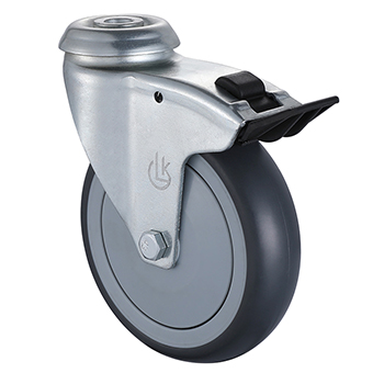 Swivel Castor with Total Lock 125mm Load 100kg Thermoplastic Rubber wheels