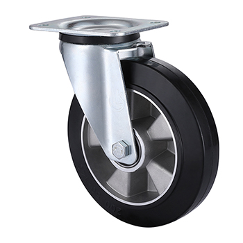 Top Elastic Rubber Swivel Castors 80mm Load 150kg