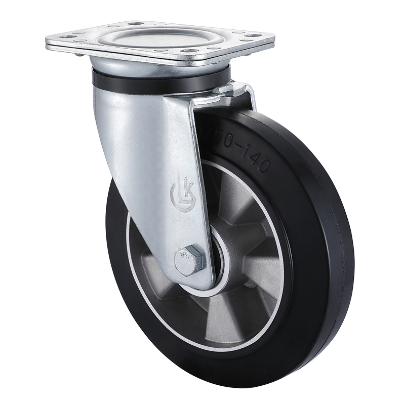 Wholesale Heavy Duty Black Elastic Rubber Swivel Castors 80mm Load 150kg