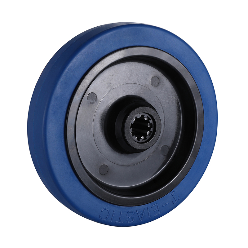 L&k Supplier 100mm Blue Elastic Rubber Wheels Load 160kg