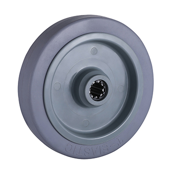 L&k Supplier 125mm Grey Elastic Rubber Wheels Load 250kg