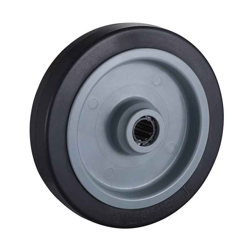 L&k 200mm Black Elastic Rubber Wheels Load 400kg for Trolleys