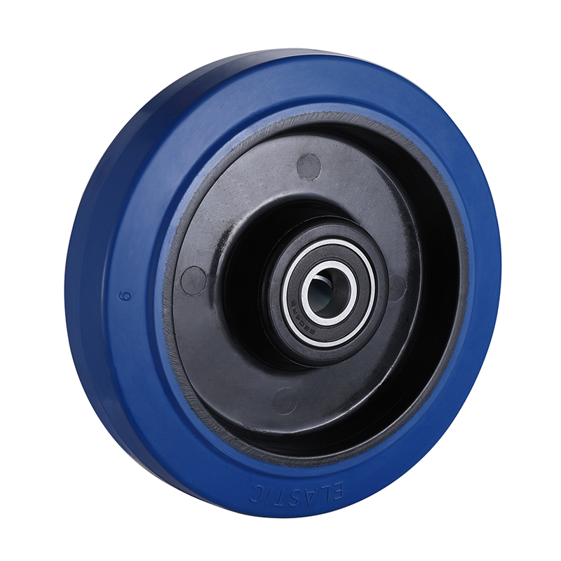 L&k Supplier 60mm Blue Elastic Rubber Wheels Load 100kg