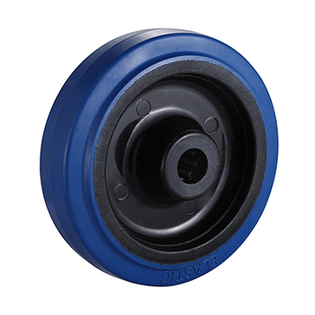 L&k Supplier 80mm Blue Elastic Rubber Wheels Load 140kg