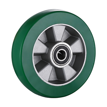 LK 250mm Green Elastic Polyurethane Wheels Load 640kg Wholesale