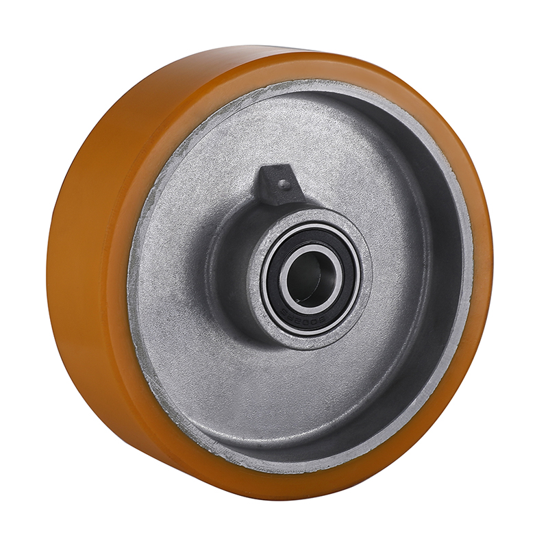 LK 125mm Yellow Polyurethane Wheels Load 400kg Wholesale