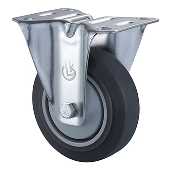 Industrial Grey Thermoplastic Rubber Fixed Castors Fast Delivery