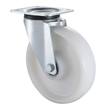 Diameter 80 to 200mm Load Capacity 350 to 500kg White Polyamide Swivel Castor Wheels Double Boll Bearing Fast Delivery L&k Rollen