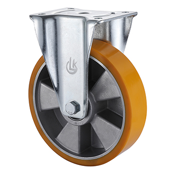 Heavy Duty Yellow Polyurethane Rigid Castors Diameter 3