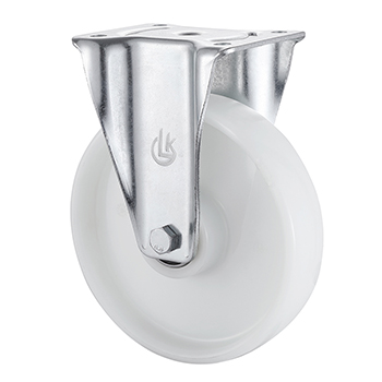 high quality heavy duty white nylon fixed castors diameter 100mm to 250mm load capacity 350kg to 1000kg free 1 month storage