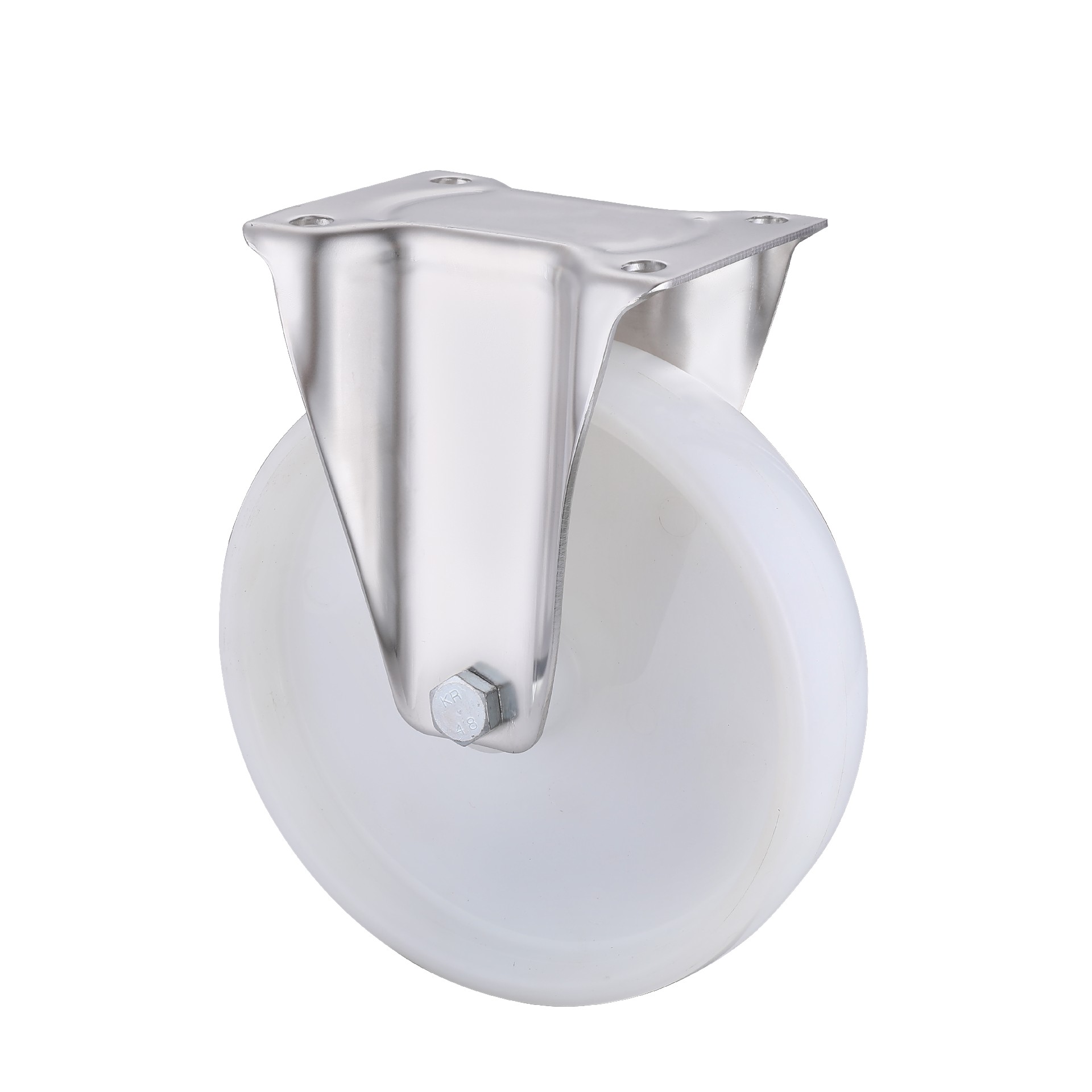 stainless steel white nylon rigid castors diameter 80mm to 200mm load capacity 150kg to 300kg in stock for utility cart