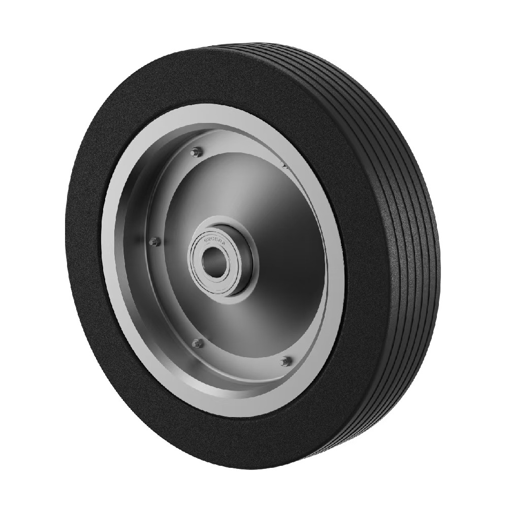 BB Series Black Solid Rubber  Wheels
