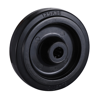 EB  Black Elastic Rubber  Wheels